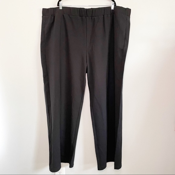 Universal Standard Sloan Wide Leg Ponte Pull On Pants In Black Size 2XL 30-32 - Picture 2 of 9
